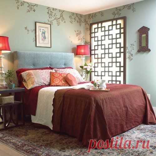 Украшение стен трафаретами.