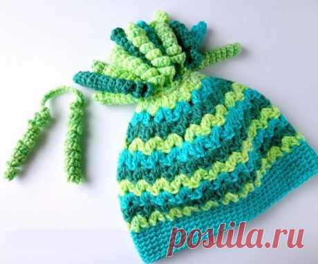 Prácticas Ideas para el Hogar...: Gorro divertido y moderno con espirales en Crochet