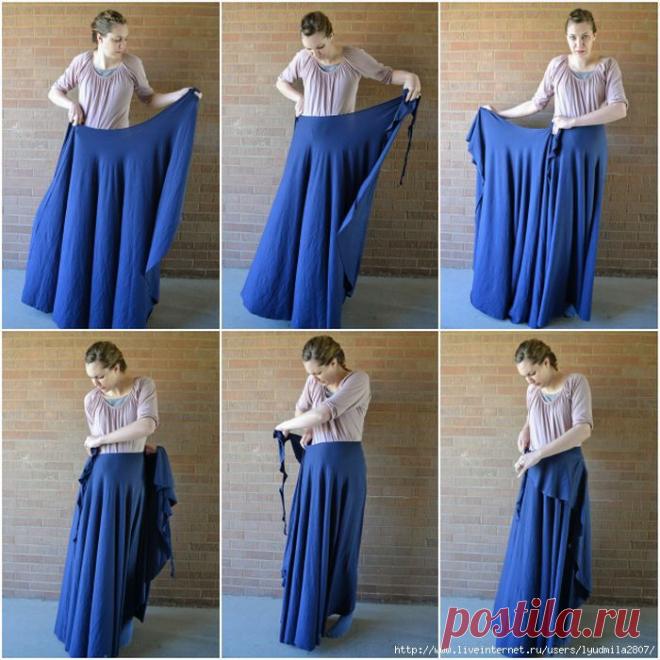 Юбка-солнце и полусолнце с запАхом