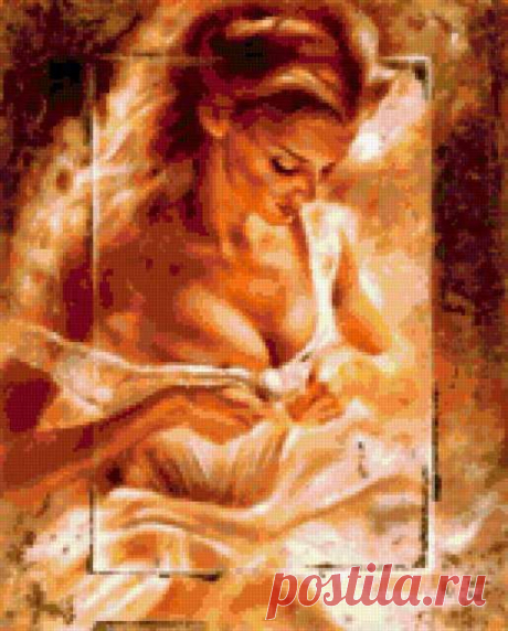 Схема вышивки «Нежность в тёплых тонах» - Схемы автора «natalia-iva09» - Вышивка крестом