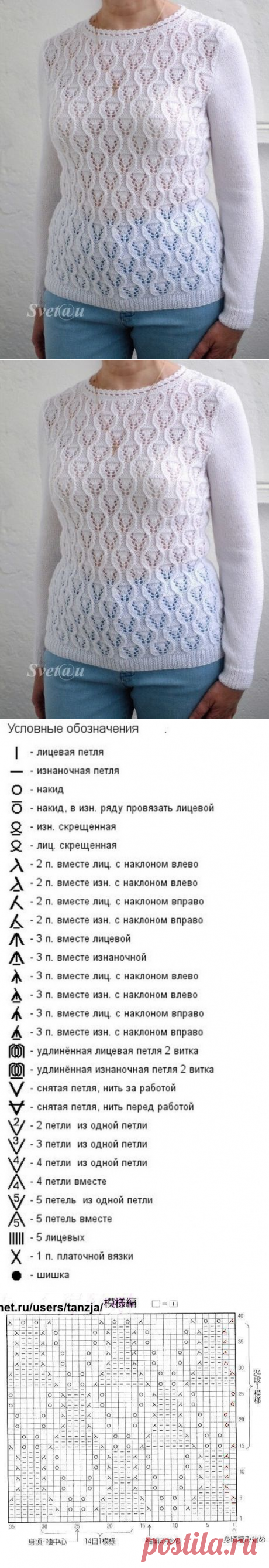 Изумительно красивый свитерок — Сделай сам, идеи для творчества - DIY Ideas