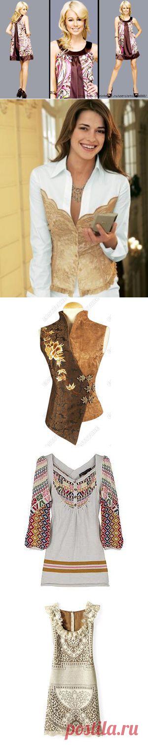 Комбинированные платья! Много!.