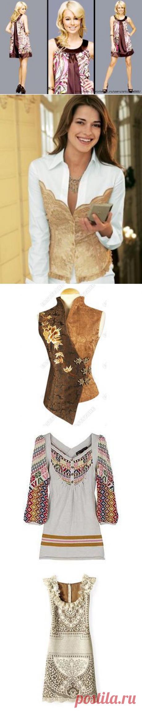 Комбинированные платья! Много!.