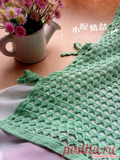 . Туника- сетка с удлиненной спинкой. - Все в ажуре... (вязание крючком) - Страна Мам