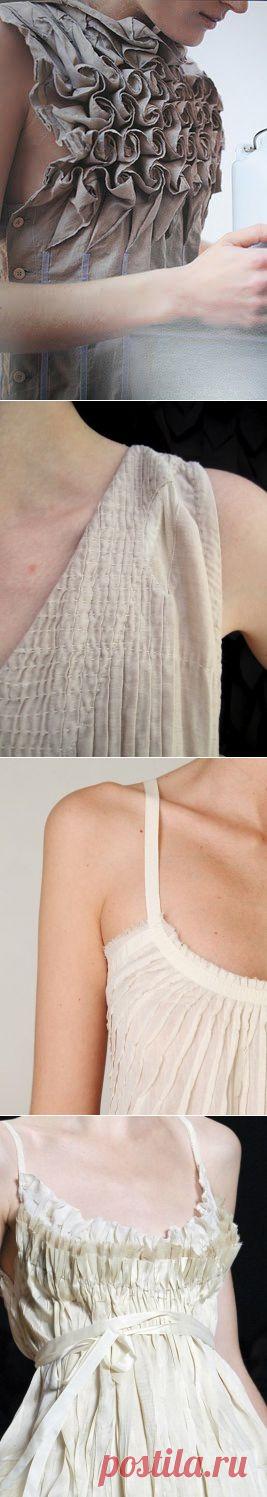 Складчатый декор и складочки - подборка идей / Фактуры /