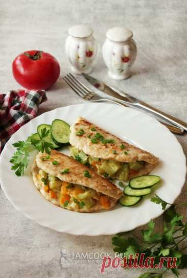Кармашки из фарша с овощами (на сковороде)