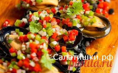 РЕЦЕПТ САЛАТА — ЗАКУСКИ МИДИЙ С ВИНЕГРЕТОМ | Рецепты вкусных салатов