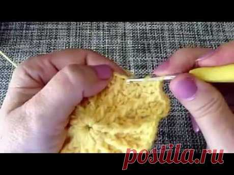 (1) Как связать квадрат крючком. Солнечный квадрат крючком - YouTube