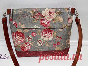 Текстильная сумка-почтальон - Ярмарка Мастеров - ручная работа, handmade