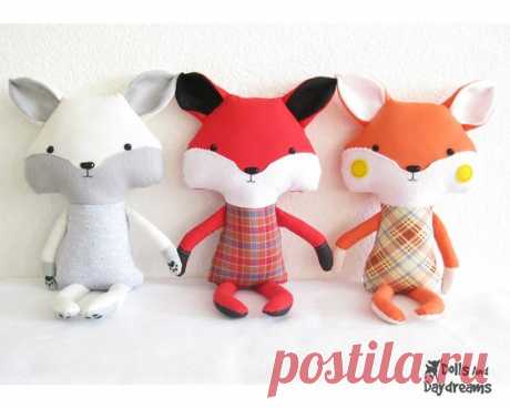 Fox Sewing Pattern PDF Stuffed Toy Softie Instant Download