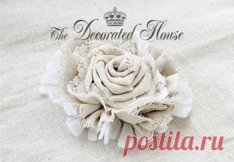 Великолепный цветок из мешковины от Donna Courtney. Мастер-класс