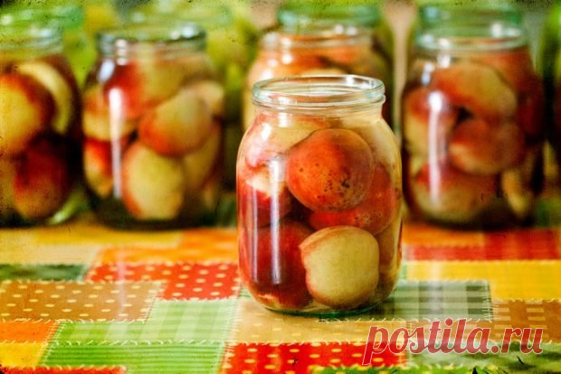 Компот из персиков в банках — Домашняя кулинария