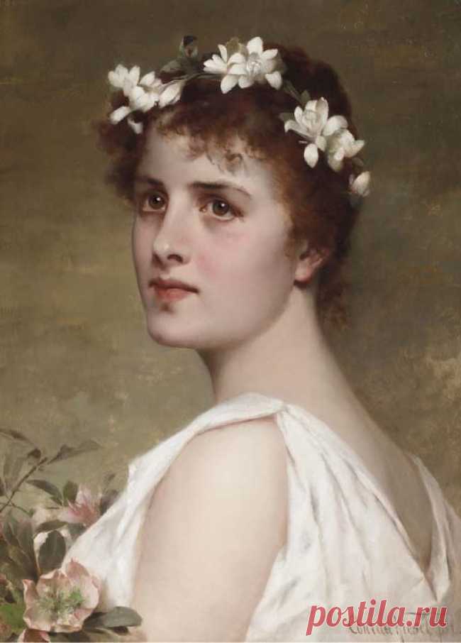 АукционноЖенскоОбразное... Конрад Кизель/Conrad Kiesel (German 1846-1921)... Ах, эти женские глаза, Ах, это таинство вселенной...
