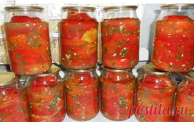 Перец болгарский с чесноком на зиму