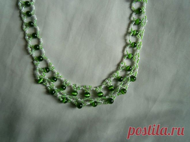 "Кошачий глаз" (бисер+кошачий глаз)