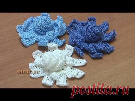 Цветок на 8 лепестков со спиралькой внутри