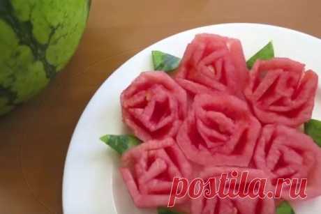 Роза из арбуза