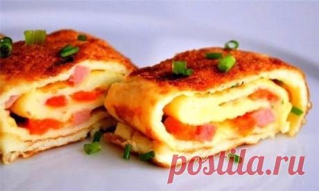 Омлет с ветчиной и сыром!