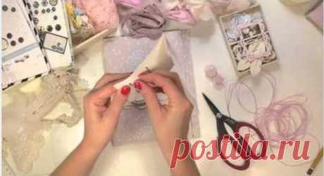 Скрапбукинг Как сделать обложку для блокнота