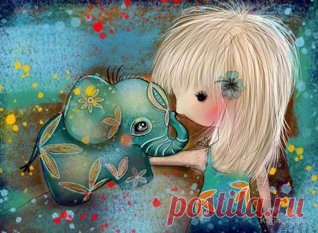 30 позитивных слонов: яркие иллюстрации Karin Taylor - Ярмарка Мастеров - ручная работа, handmade