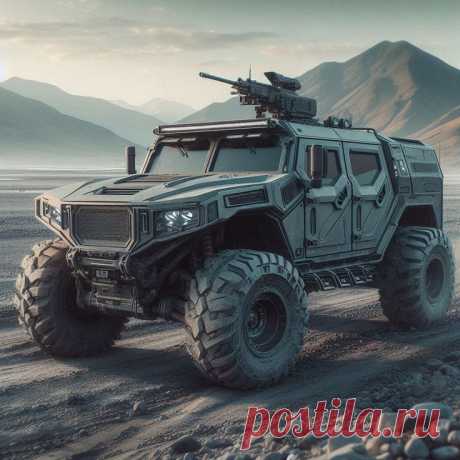 Рисунок. Футуристический военный Hummer HX.