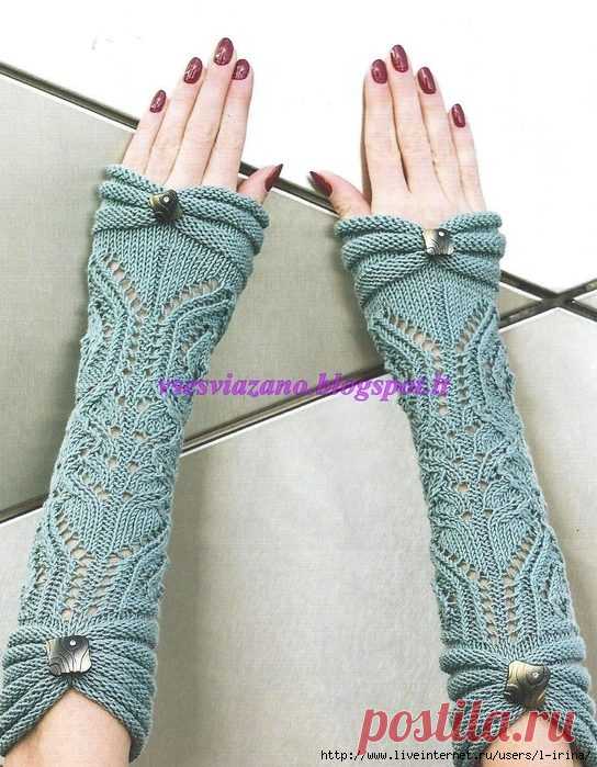ДЛИННЫЕ АЖУРНЫЕ МИТЕНКИ