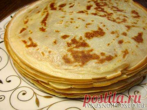 Блинчики на воде - пошаговый рецепт с фото | И вкусно и просто
