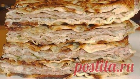 Китайские лепешки с мясом .