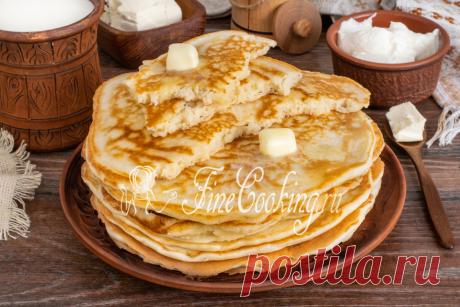 Толстые дрожжевые блины Рецепт пышных и толстых блинов на молоке.