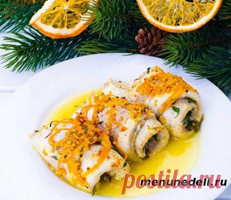 Рыбные рулетики в горчично-апельсиновом соусе | Меню недели Эти рыбные рулетики идеальны для тех, кто хочет произвести впечатление! Они всегда получаются, готовятся легко и быстро, добавляют праздничное настроение!