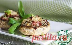 Шампиньоны, фаршированные диким рисом - кулинарный рецепт