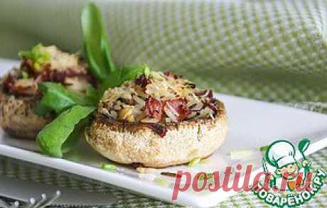 Шампиньоны, фаршированные диким рисом - кулинарный рецепт