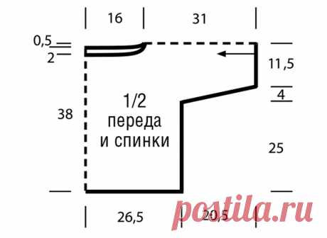 Связанный поперек джемпер в полоску - схема вязания спицами. Вяжем Джемперы на Verena.ru
