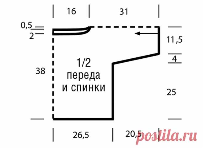 Связанный поперек джемпер в полоску - схема вязания спицами. Вяжем Джемперы на Verena.ru