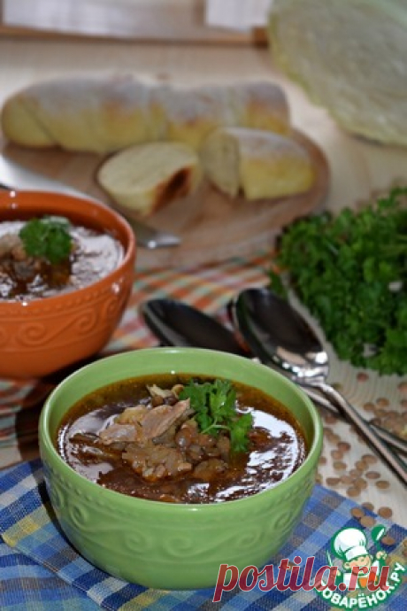 Капустняк с курицей и чечевицей - кулинарный рецепт