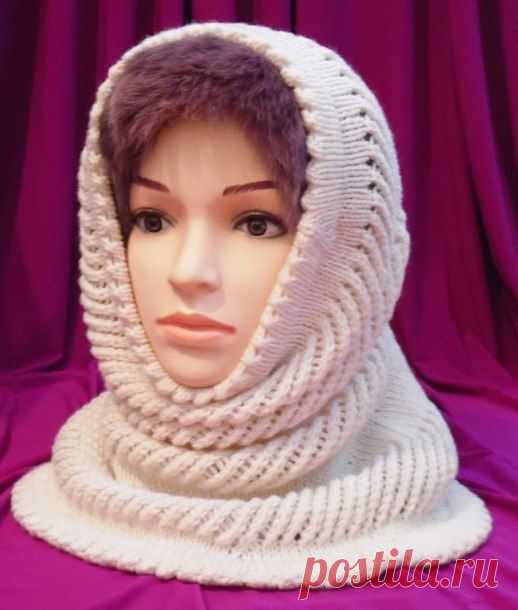 Красивый снуд спицами