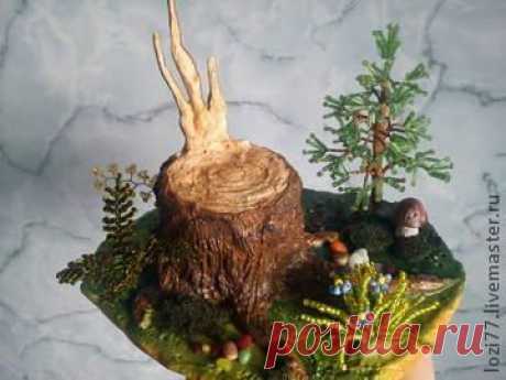 Гипсовый пенёчек. МК Ирины Loza (lozi77).