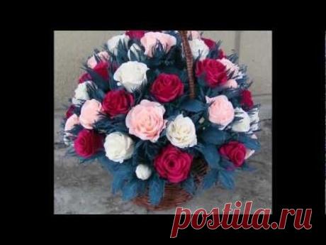 Róża kwiaty krepina włoska Rose flower Tutorial