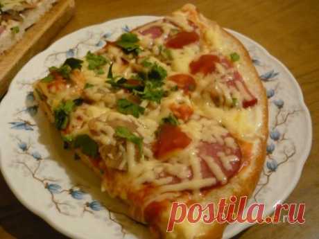 Вкуснейшая пицца на толстом лаваше