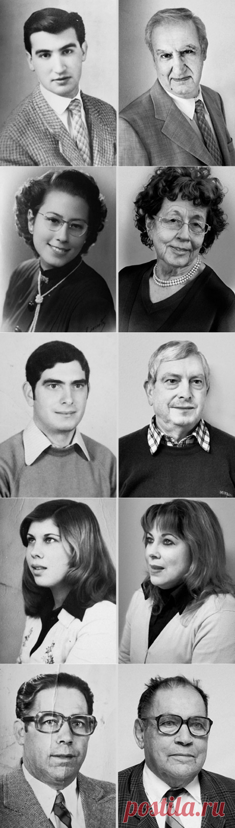 ФотоТелеграф » Неумолимый ход времени в портретах Аны Оливейра.тарея, мы не замечаем все небольшие изменения, происходящие с нами изо дня в день. В своей серии портретов под названием «Личности» британский фотограф Ана Оливейра (Ana Oliveira) показывает, как люди меняются спустя десятилетия. Модели Аны приносят ей свои старые фотографии, а она пытается воссоздать оригинальную позу, одежду и общий стиль фотографии. Результат – комбинация снимков из прошлого и настоящего. На некоторых диптихах пок
