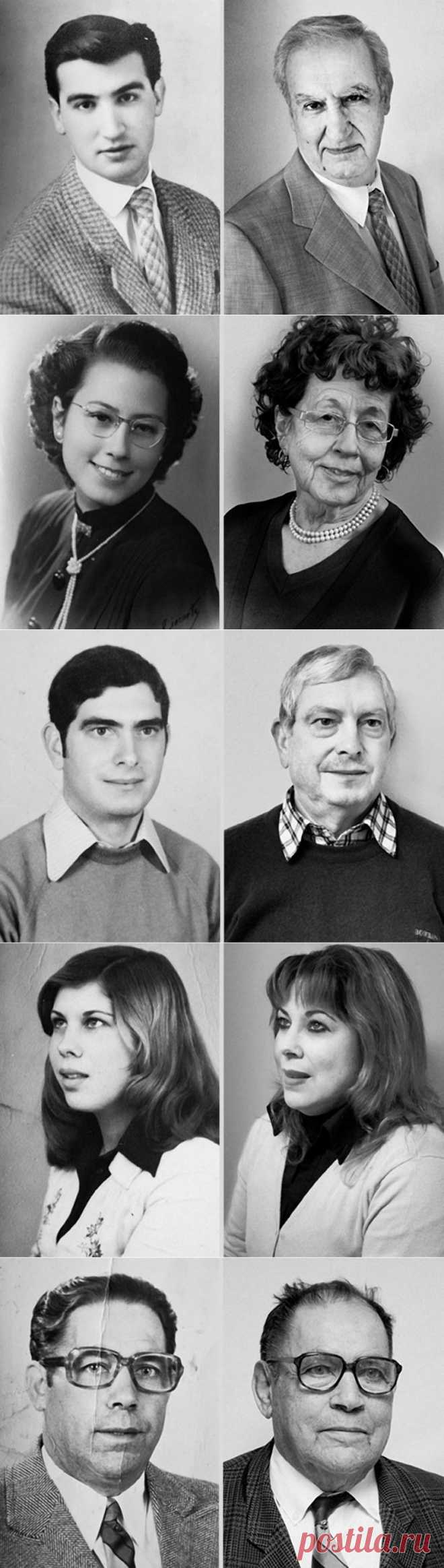 ФотоТелеграф » Неумолимый ход времени в портретах Аны Оливейра.тарея, мы не замечаем все небольшие изменения, происходящие с нами изо дня в день. В своей серии портретов под названием «Личности» британский фотограф Ана Оливейра (Ana Oliveira) показывает, как люди меняются спустя десятилетия. Модели Аны приносят ей свои старые фотографии, а она пытается воссоздать оригинальную позу, одежду и общий стиль фотографии. Результат – комбинация снимков из прошлого и настоящего. На некоторых диптихах пок