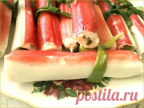 Фаршированные крабовые палочки - Простые рецепты Овкусе.ру