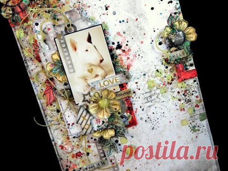 Mixed Media Layout /Step-By-Step tutorial. - YouTube