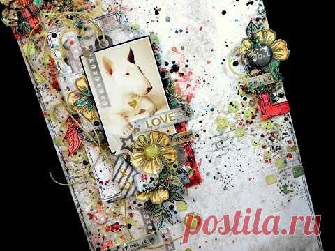 Mixed Media Layout /Step-By-Step tutorial. - YouTube
