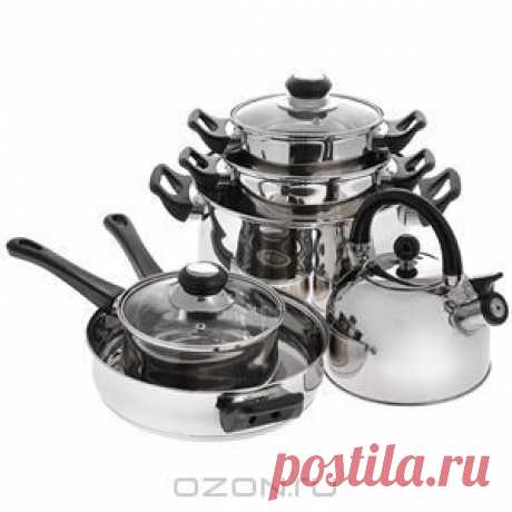 Набор посуды из нержавеющей стали &quot;Topin&quot;, 11 предметов. TP-2208 по выгодной цене с доставкой от интернет магазина OZON.ru Отзывы покупателей о набор посуды из нержавеющей стали &quot;topin&quot;, 11 предметов. tp-2208