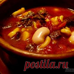 Суп Боб-левеш с фасолью и чипетками