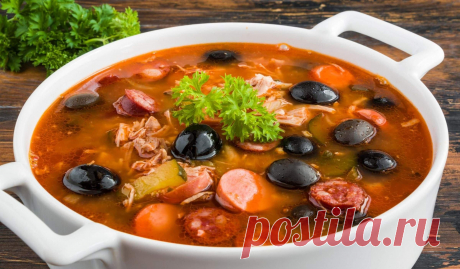 Солянка сборная мясная Вкусный мужской суп