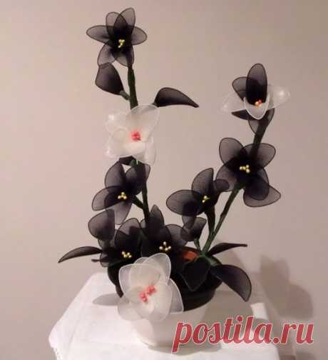 История изготовления цветов из капрона