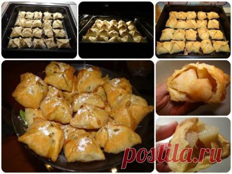 Готовим слойки с яблоками