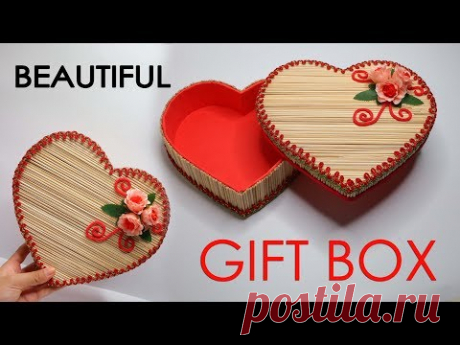 Ide kreatif wadah serba guna | Kreasi Kotak Yang sangat cantik dari tusuk sate !